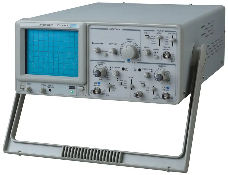 20MHz Dual-Trace Analog Oscilloscope — X-Y Mode & 10× Sweep Magnification
