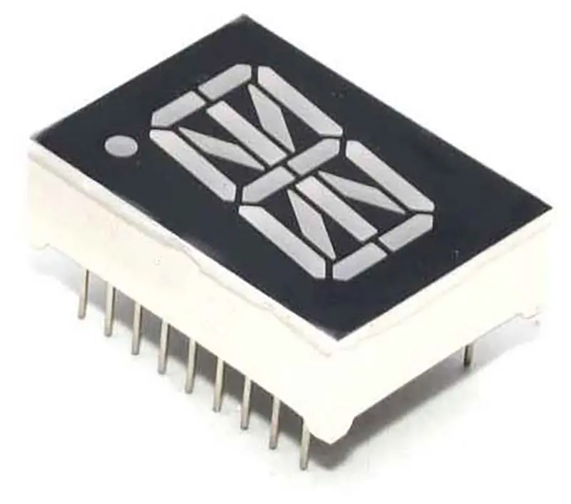 20mm (0.8″) Red 16-Segment Alphanumeric LED Display – Common Cathode, Single Digit