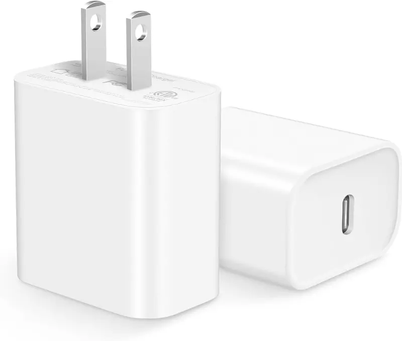 20W USB-C Wall Charger – Compact Fast Power Adapter for iPhone 16/15/14, Galaxy, Pixel, and AirPods