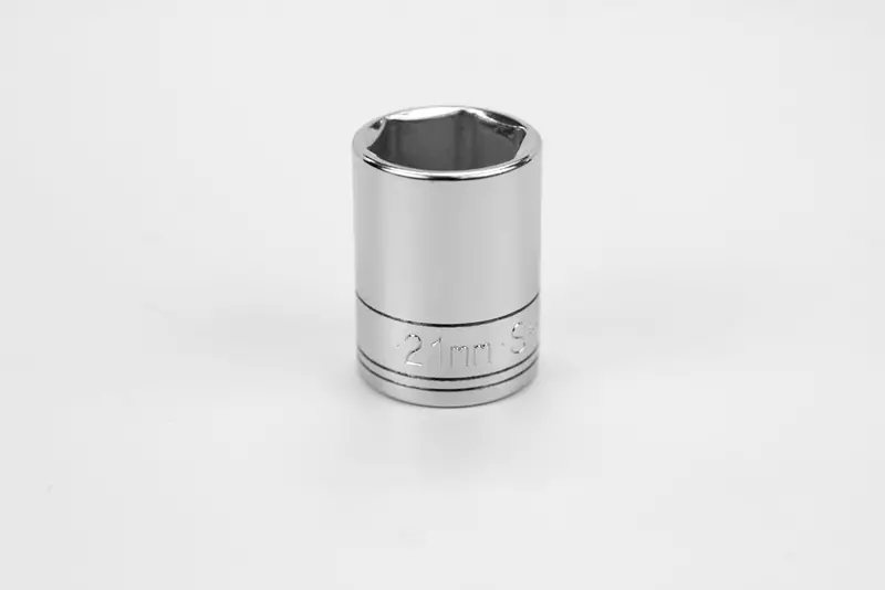 21mm 6-Point Standard Metric Chrome Socket — 1/2-Inch Drive