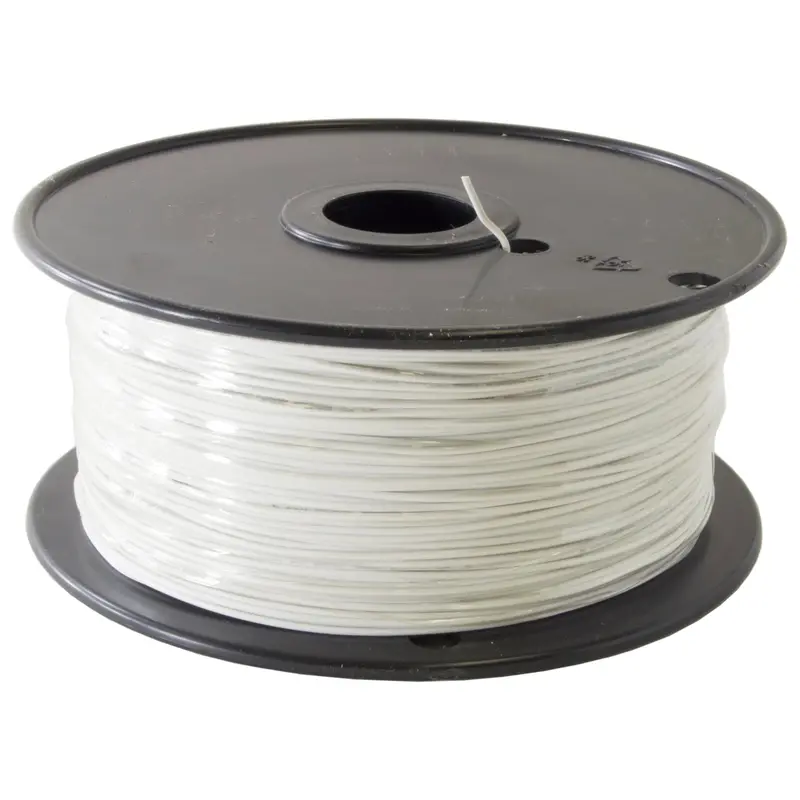 22 AWG Stranded Hook-Up Wire – White, 1000 ft, 300V Rating