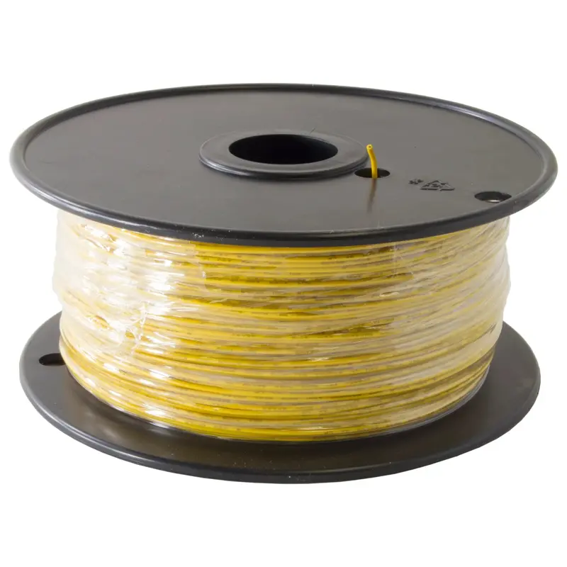 22 AWG Stranded Hook-Up Wire – Yellow, 1000 ft, 300V Rating