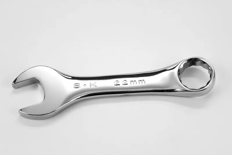 22 mm 12-Point Short Combination Chrome Wrench – Metric Size