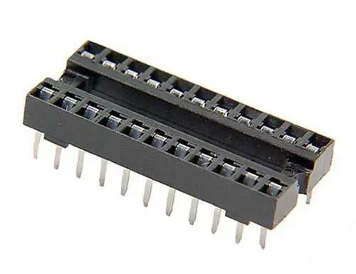 22-Pin Low-Profile Solder-Tail IC Socket – 0.3″ Lead Spacing, Standard Pitch