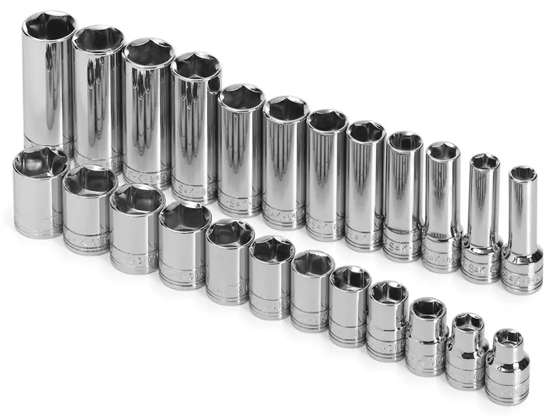 24-Piece 3/8″ Drive 6-Point Extra-Deep Metric Socket Set