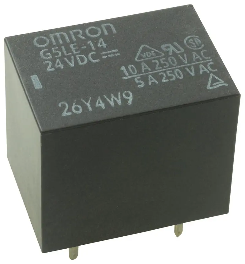 24VDC 10A SPDT General Purpose Relay – Through-Hole Mount (G5LE-14 Series)