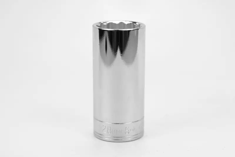 28mm 1/2″ Drive 12-Point Deep Metric Chrome Socket