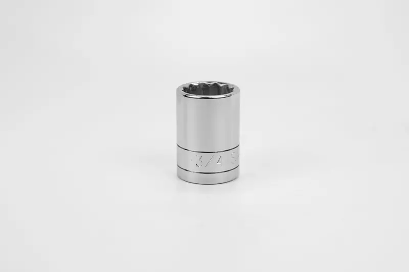 3/4″ 12-Point Chrome Socket – 1/2″ Drive, Fractional Standard