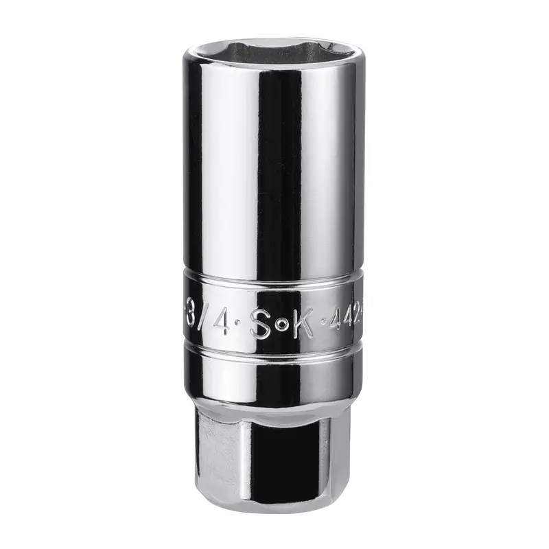 3/4″ 3/8″ Drive Spark Plug Socket – Chrome, Deep Well