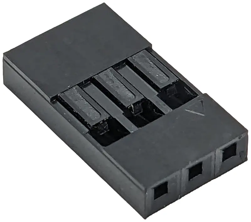 3-Circuit Crimp Terminal Housing – 0.100″ (2.54 mm) Pitch