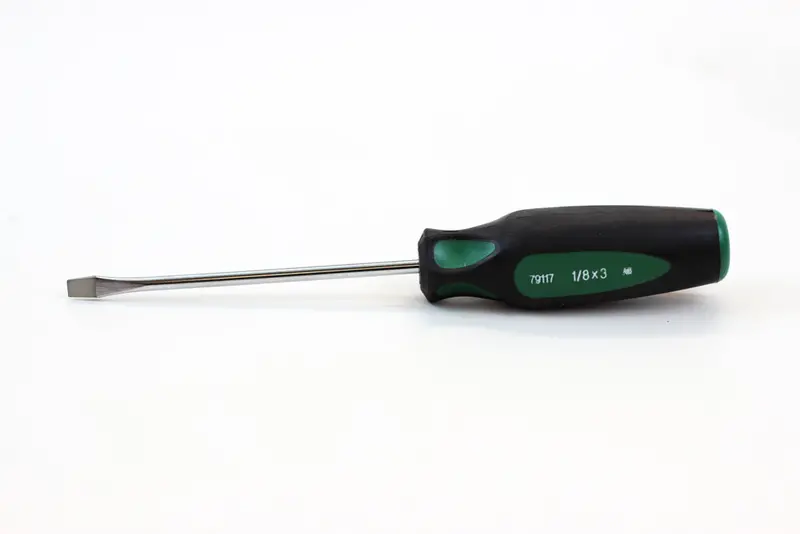 3-Inch 1/8-Inch Slotted Screwdriver with Keystone CushionGrip