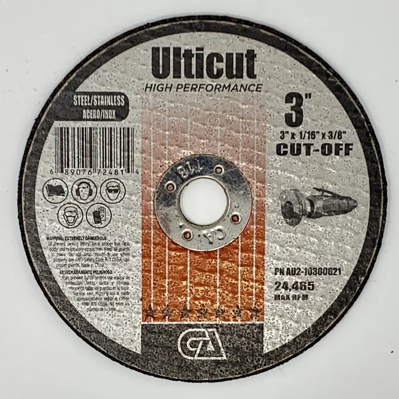 3-Inch × 1/16-Inch × 3/8-Inch Type 1 Thin Cut-Off Grinding Wheels (50-Pack)