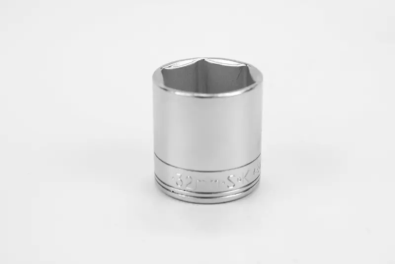 32mm 6-Point Standard Metric Chrome Socket — 1/2-Inch Drive