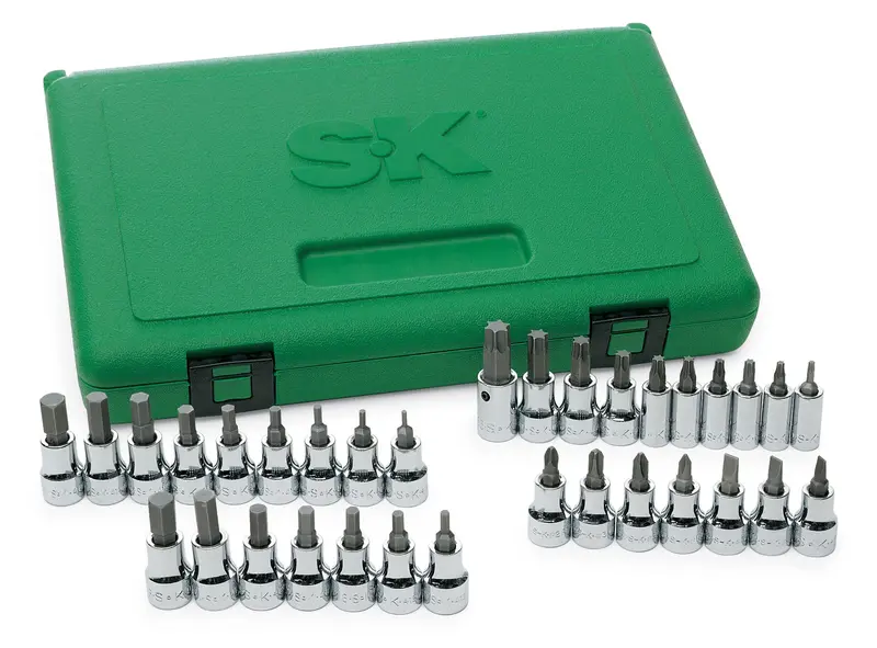 33-Piece Bit Socket Combo Set – Compatible with 1/4″ and 3/8″ Drives