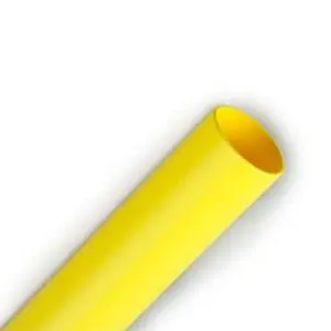 3M™ Polyolefin Heat-Shrink Tubing – 1/4″ ID (Expanded), 4 ft, Yellow