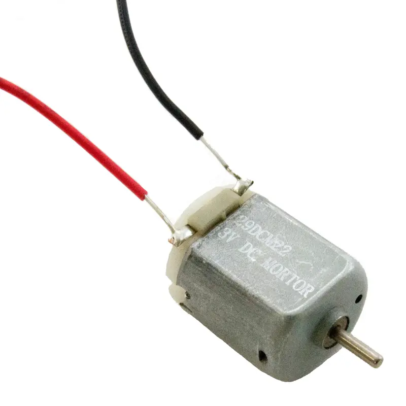 3V DC Micro Motor – 11,000 RPM, Wire-Lead Terminals (1″ × 0.8″ × 0.6″)