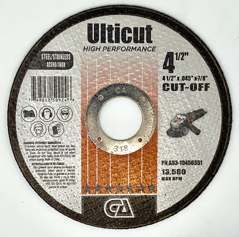 4.5-Inch × 0.045-Inch × 7/8-Inch Type 1 Thin Cut-Off Wheels (50-Pack)