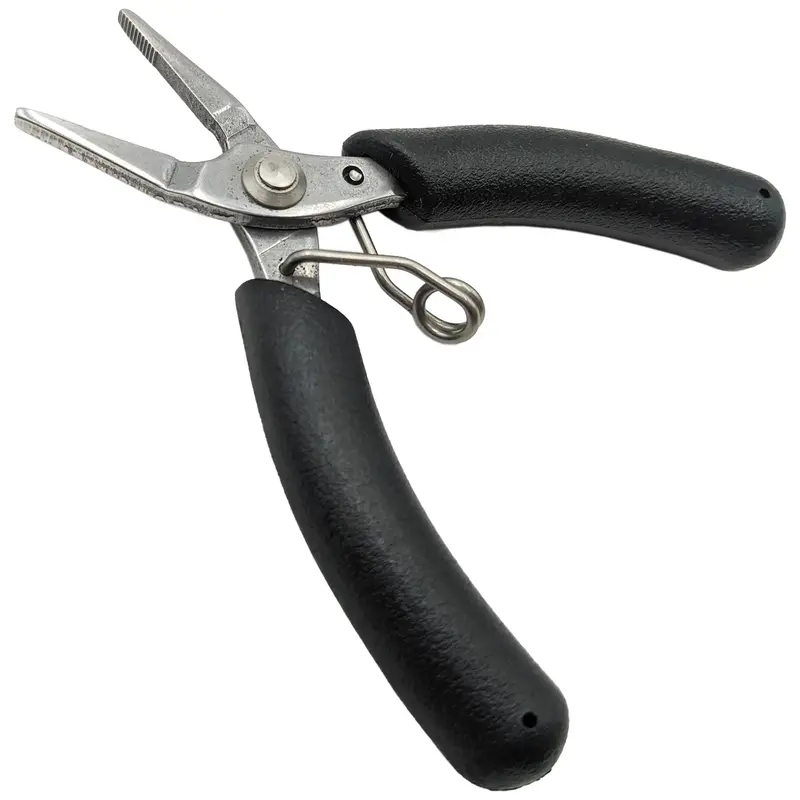 4″ Mini Long-Nose Pliers with Serrated Tips – Spring-Loaded, Cushion-Grip Handles for Tight-Space Tasks