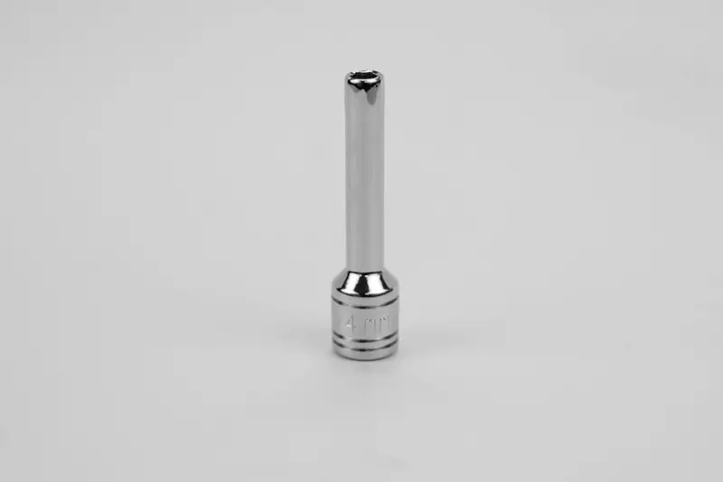 4 mm 1/4″ Drive 6-Point Deep Chrome Socket – Metric Size