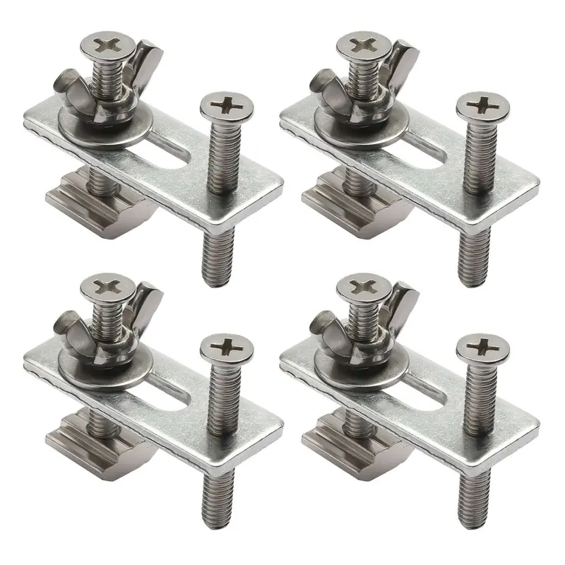 4-Piece Mini T-Track Hold-Down Clamp Set for CNC Routers