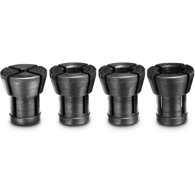 4-Piece Router Collet Kit – Adjustable 1/8″ to 5/16″ Collets for Trimmer Routers, Engravers & CNC Machines
