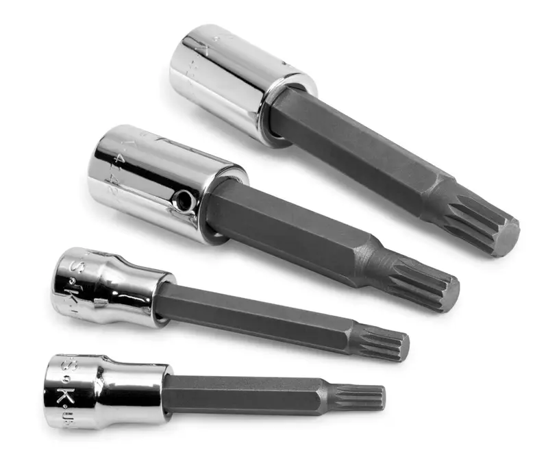4-Piece Triple Square (XZN) Bit Socket Set – Dual Drive (3/8″ & 1/2″)