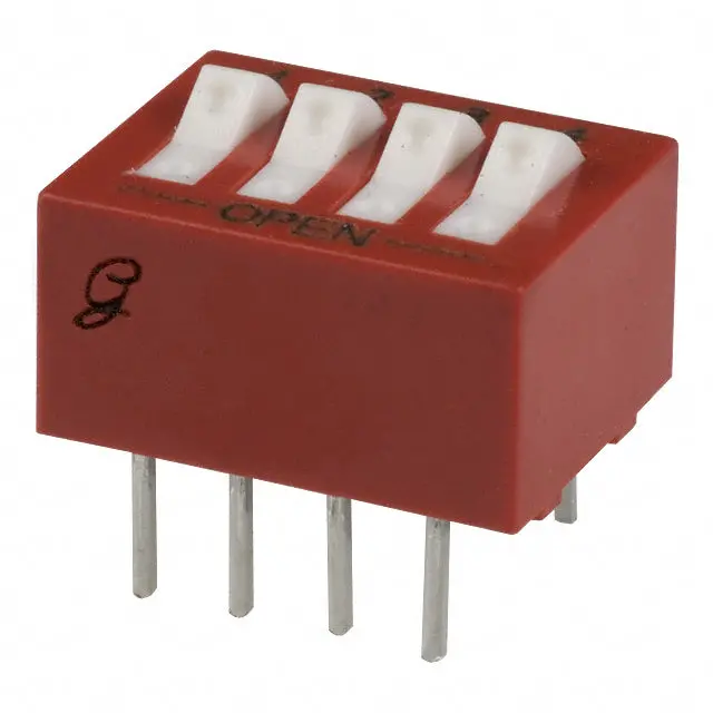 4-Position Rocker-Style DIP Switch — 150mA / 30VDC Rating