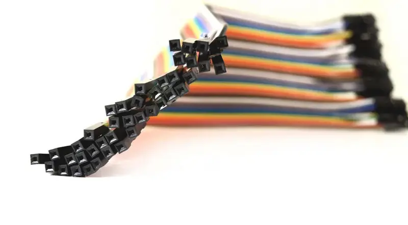 40-Pin Female-to-Female Dupont Jumper Leads — 6″ Length
