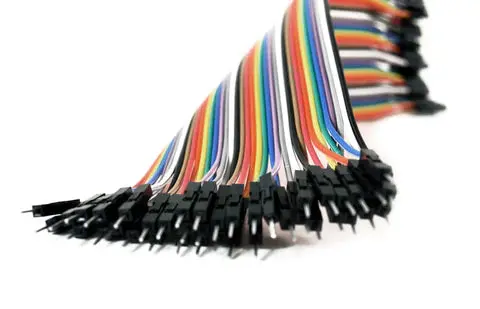 40-Pin Male-to-Female Dupont Jumper Cables — 6″ Length