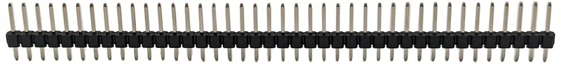 40-Pin Straight Male Header – Single Row, 0.025″ Square Pins, 0.1″ Pitch