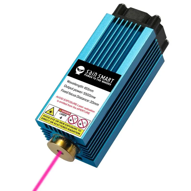 5.5W Fixed-Focus Violet Laser Module – Plug-and-Play Kit for Genmitsu CNC Engravers