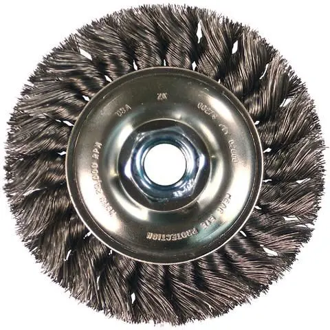 5-Inch Carbon Steel Twist Knot Wire Wheel – 0.020-Inch Wire, Standard Duty