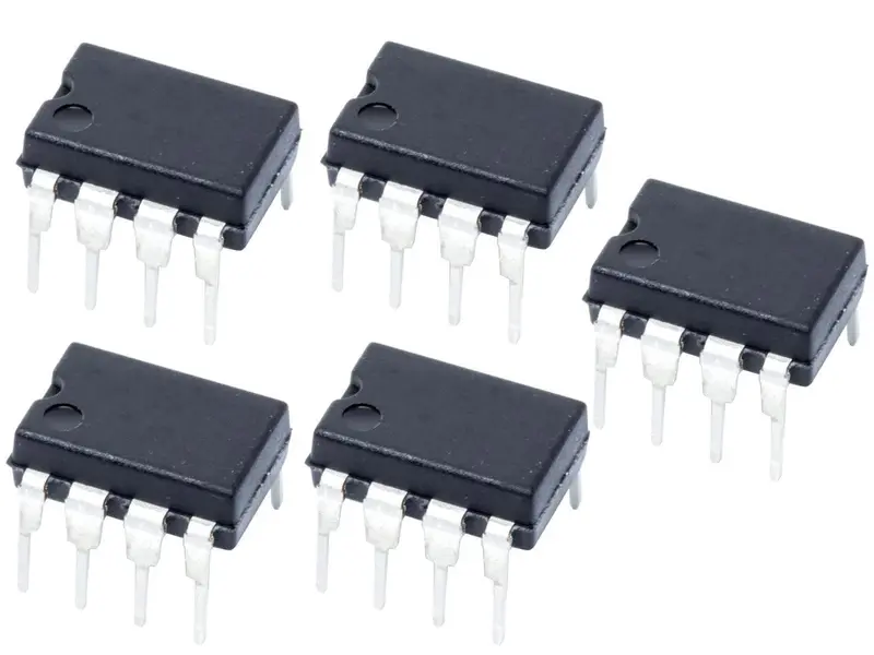 5-Pack TL072 Dual Low-Noise JFET Op-Amp – 8-Pin DIP, 30V Max, 3MHz GBW, 13V/µs Slew Rate