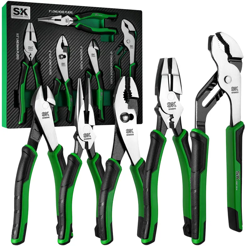 5-Piece Dual-Material General-Purpose Pliers Kit