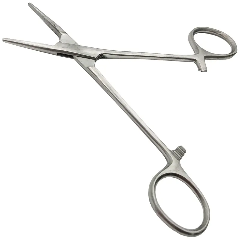 5″ Straight-Jaw Hemostat Clamp – Serrated, Durable Stainless Steel Design