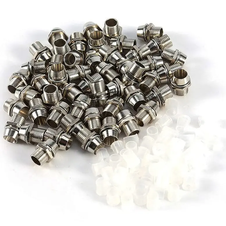 50-Pack Panel-Mount 5mm LED Bezel Holders – Silver Threaded Mounting Rings (8mm Hole) for Industrial & Embedded Displays