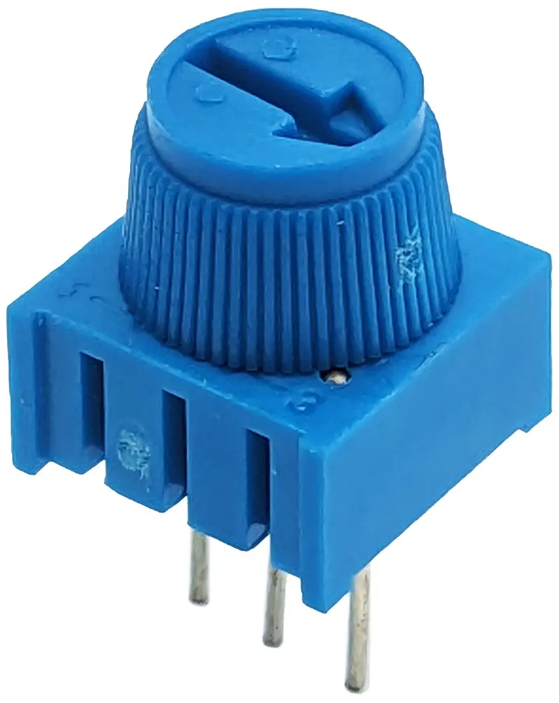 5KΩ Single-Turn Cermet Potentiometer with Knob – 0.1″ Pin Pitch for Breadboard Use
