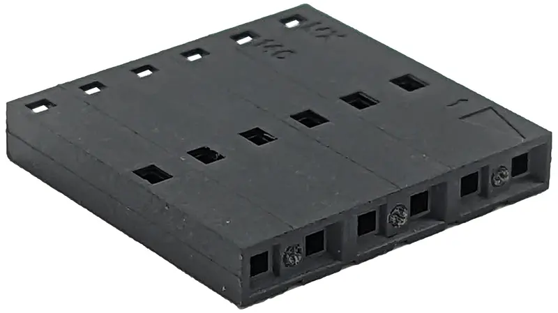 6-Circuit Crimp Terminal Housing – 0.100″ (2.54 mm) Pitch