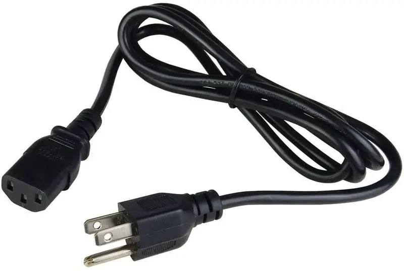 6-Foot IEC C13 to C14 Power Cord – 18 AWG, USA Plug, Compatible with PCs, Monitors, Printers, and Audio Equipment