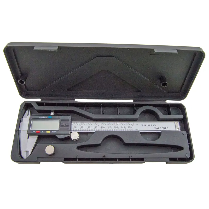 6-Inch Digital Caliper with Protective Case and Spare Battery