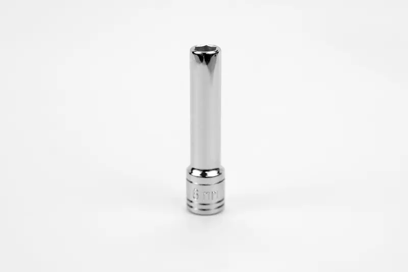 6 mm 1/4″ Drive 6-Point Deep Chrome Socket – Metric Size