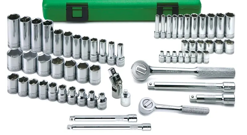 62-Piece Dual-Drive Metric Socket Set (3/8″ & 1/4″) with Standard and Deep Sockets
