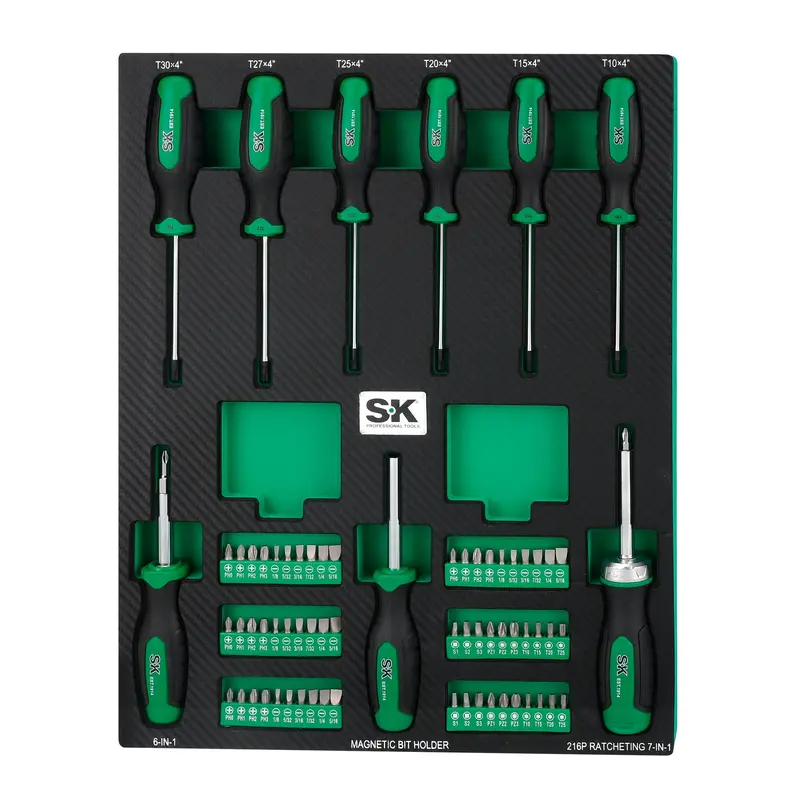69-Piece Dual-Material Magnetic Screwdriver Kit with Bit Holder