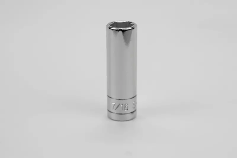 7/16″ 1/4″ Drive 6-Point Deep Chrome Socket