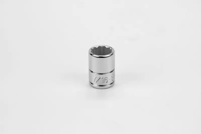 7/16″ 12-Point Fractional Chrome Socket – 1/4″ Drive