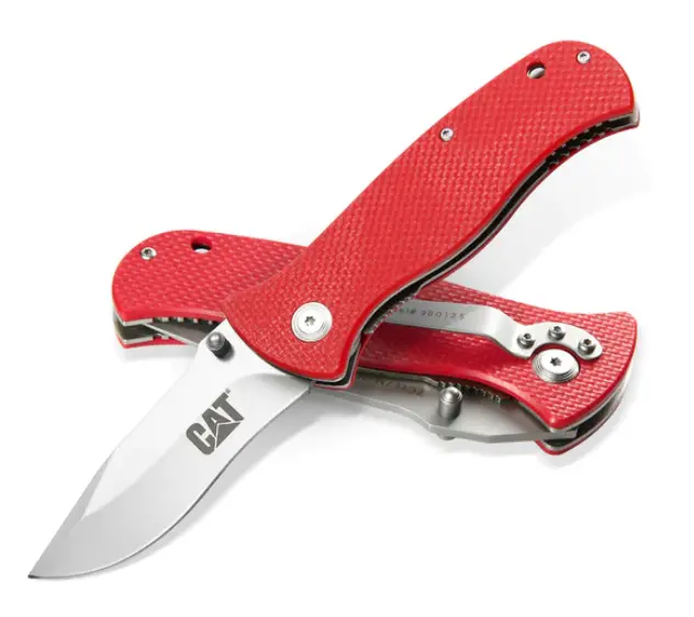 7.5-Inch Folding Pocket Knife – Red Handle