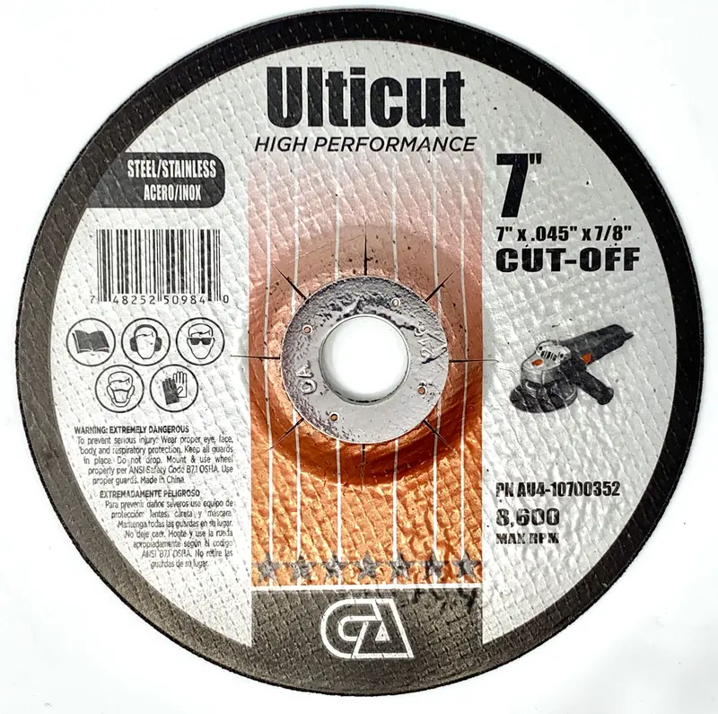 7-Inch × 0.045-Inch × 7/8-Inch Type 27 Flap-Style Cut-Off Wheels (25-Pack)