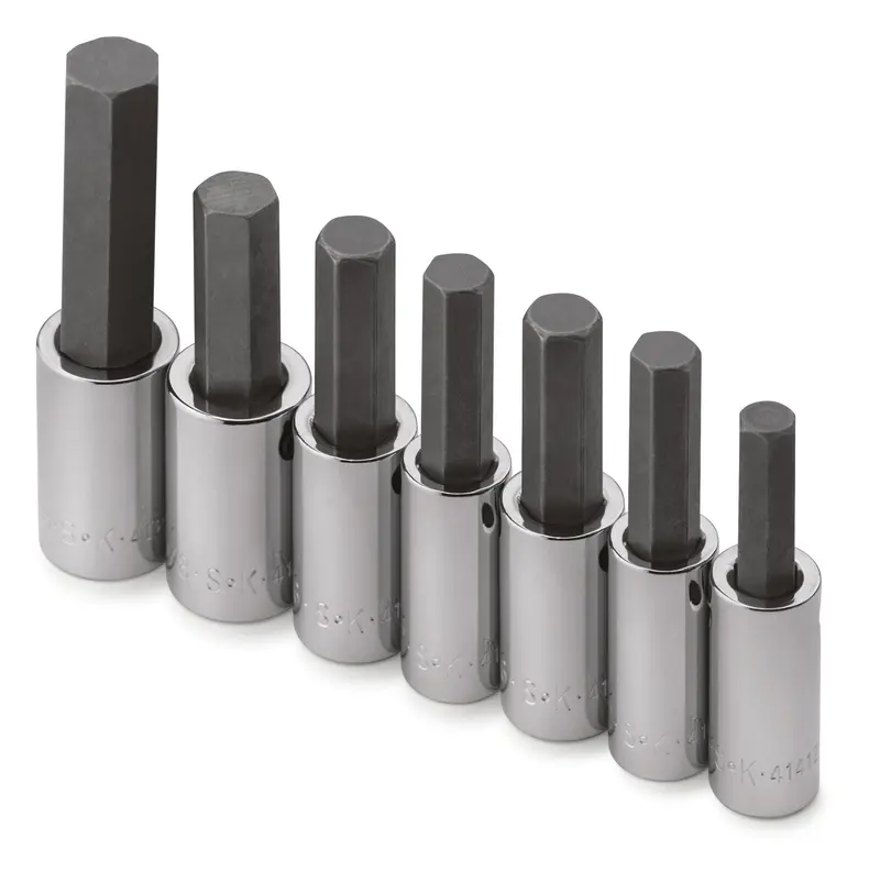7-Piece Fractional Hex Bit Socket Set — 1/2″ Drive