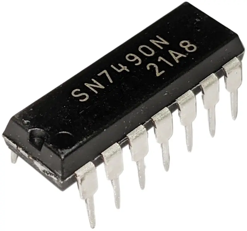 7490 Decade Counter IC – 14-Pin Asynchronous BCD Counter