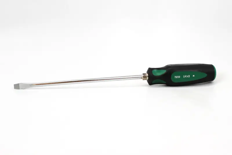 8-Inch 1/4-Inch Slotted Screwdriver with CushionGrip Handle